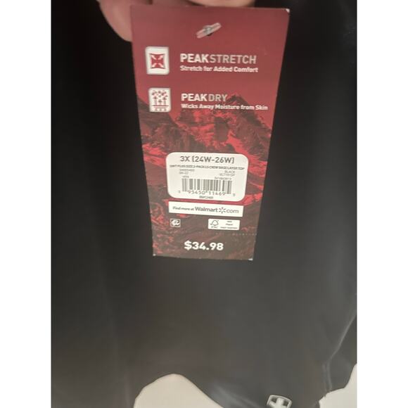 Swiss Tech Long Sleeve Shirt Mens 3XL Black Performance Tee Big Tall-NWT - Picture 3 of 3